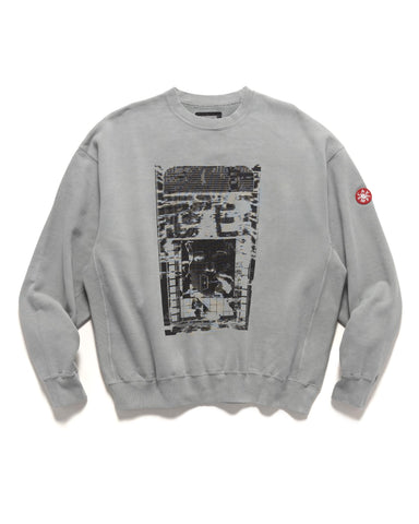 CAV EMPT Overdye All Mod Coms Crew Neck Grey, Sweaters