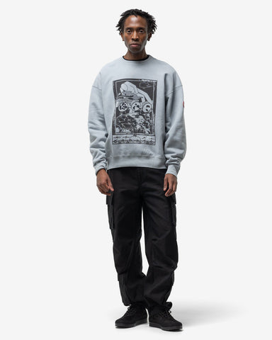 CAV EMPT Overdye Fk Mindfulnessblock Crew Neck Grey, Sweaters