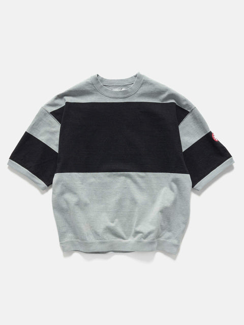 CAV EMPT Overdye Stripe Short Sleeve Crew Neck Khaki, Sweatshirts