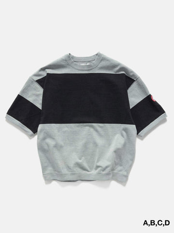 CAV EMPT Overdye Stripe Short Sleeve Crew Neck Khaki, Sweatshirts