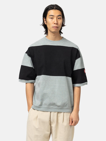 CAV EMPT Overdye Stripe Short Sleeve Crew Neck Khaki, Sweatshirts