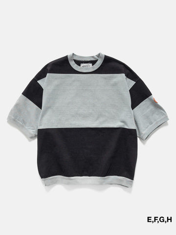 CAV EMPT Overdye Stripe Short Sleeve Crew Neck Khaki, Sweatshirts