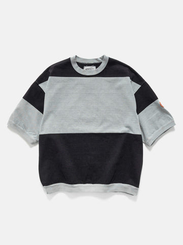 CAV EMPT Overdye Stripe Short Sleeve Crew Neck Khaki, Sweatshirts