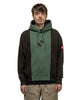 CAV EMPT Panelled Two Tone Hoody Green, Sweaters