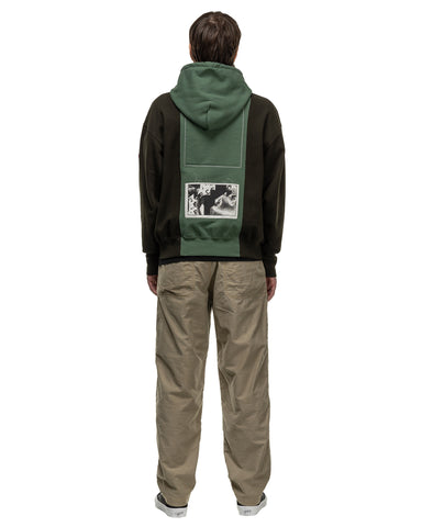 CAV EMPT Panelled Two Tone Hoody Green, Sweaters