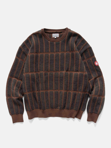CAV EMPT Rectangular Bar Knit Brown, Sweaters