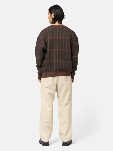 CAV EMPT Rectangular Bar Knit Brown, Sweaters