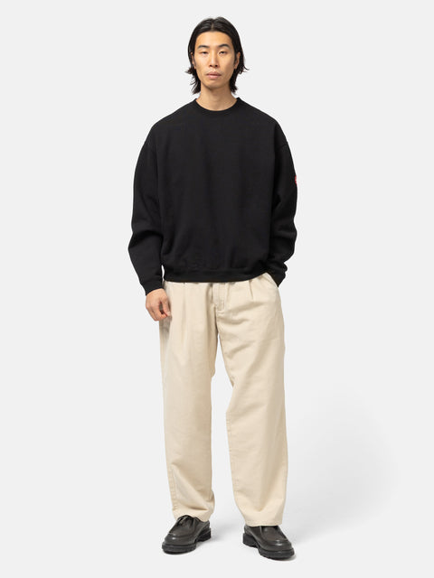 CAV EMPT Solid Loose Crew Neck Black, Sweatshirts