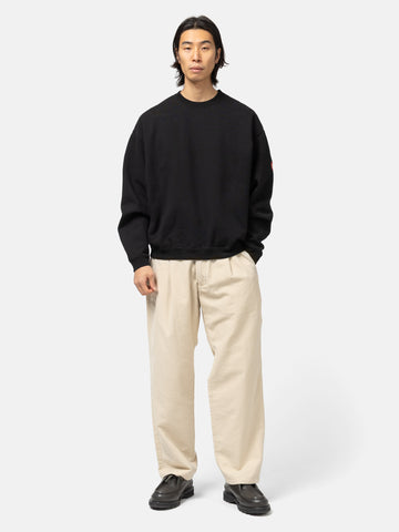 CAV EMPT Solid Loose Crew Neck Black, Sweatshirts