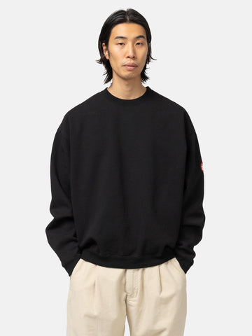 CAV EMPT Solid Loose Crew Neck Black, Sweatshirts