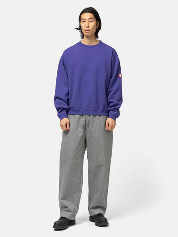 CAV EMPT Solid Loose Crew Neck Purple, Sweatshirts
