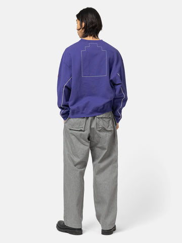 CAV EMPT Solid Loose Crew Neck Purple, Sweatshirts