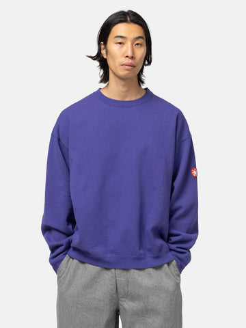 CAV EMPT Solid Loose Crew Neck Purple, Sweatshirts