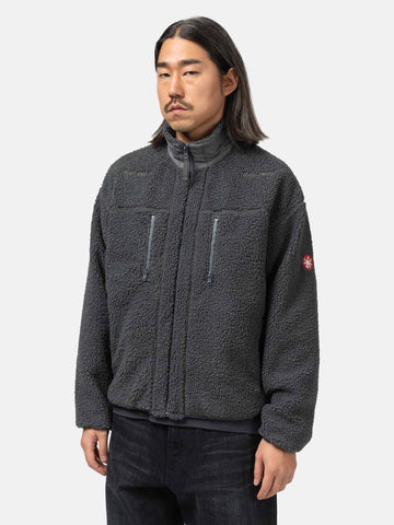 CAV EMPT Stand Collar Boa Zip Up Grey, Fleece Jackets