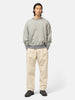 CAV EMPT Stripe Rib Solid Crew Neck Khaki, Sweatshirts