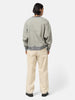 CAV EMPT Stripe Rib Solid Crew Neck Khaki, Sweatshirts