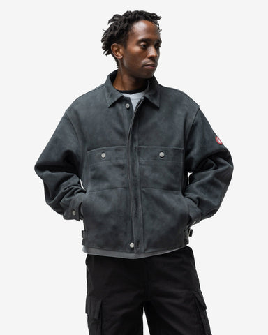 CAV EMPT Suede Trucker Jacket Grey, Outerwear