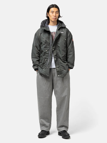 CAV EMPT Synth Fur Hood Zip Coat Grey, Coats