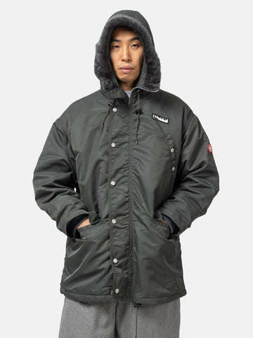 CAV EMPT Synth Fur Hood Zip Coat Grey, Coats