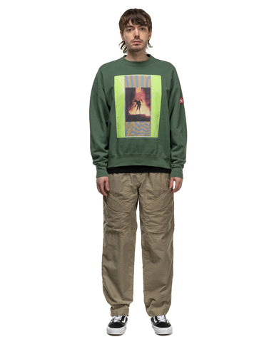 CAV EMPT Washed VS 8b Crew Neck Green, Sweaters