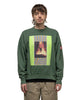 CAV EMPT Washed VS 8b Crew Neck Green, Sweaters