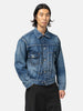 CIOTA Double Pocket Denim Jacket Medium Dark Blue DMG, Trucker Jackets