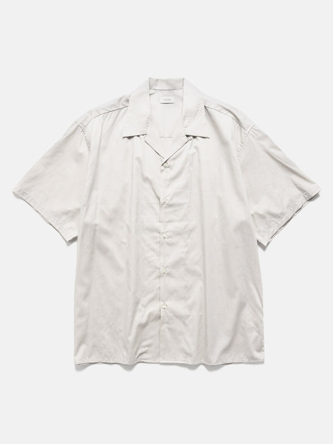 CIOTA Open Collar Short Sleeve Shirt Light Gray, Shirts