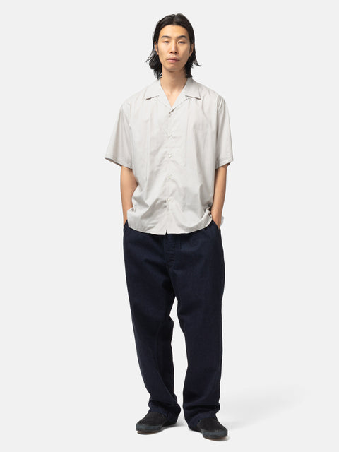 CIOTA Open Collar Short Sleeve Shirt Light Gray, Shirts
