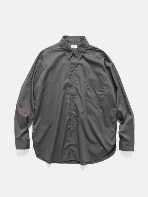 CIOTA Regular Collar Long Sleeve Shirt Charcoal Gray, Shirts