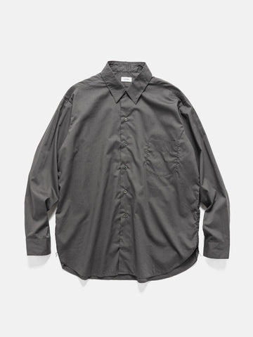 CIOTA Regular Collar Long Sleeve Shirt Charcoal Gray, Shirts