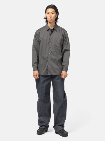 CIOTA Regular Collar Long Sleeve Shirt Charcoal Gray, Shirts