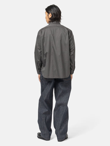 CIOTA Regular Collar Long Sleeve Shirt Charcoal Gray, Shirts