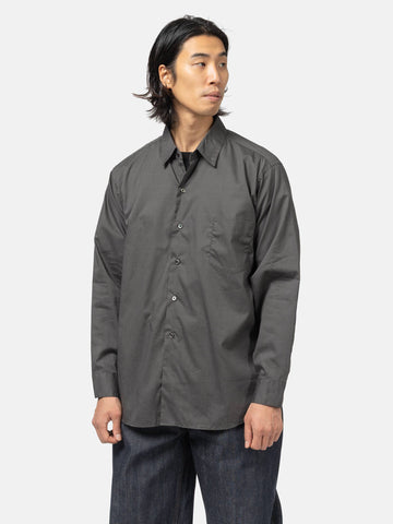 CIOTA Regular Collar Long Sleeve Shirt Charcoal Gray, Shirts