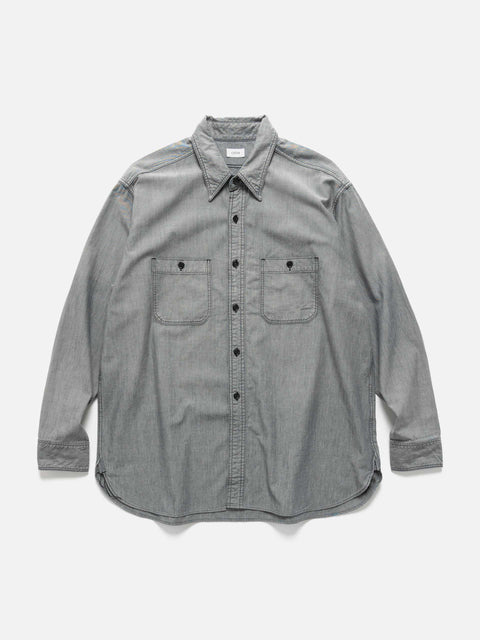 CIOTA USN Chambray Shirt Light Black, Shirts