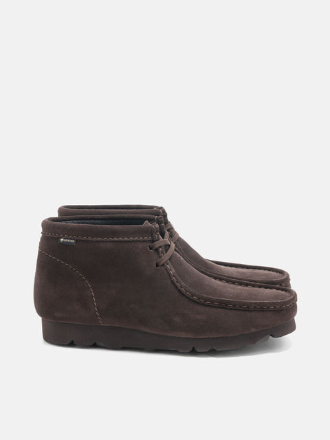 Clarks Originals Wallabee Boot Gtx Dark Brown Suede, Boots