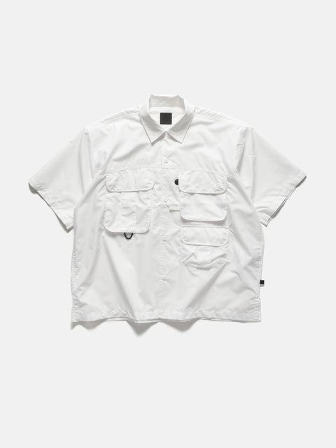 DAIWA Tech Multi Tool Pocket Shirt S/S Solid White, Shirts