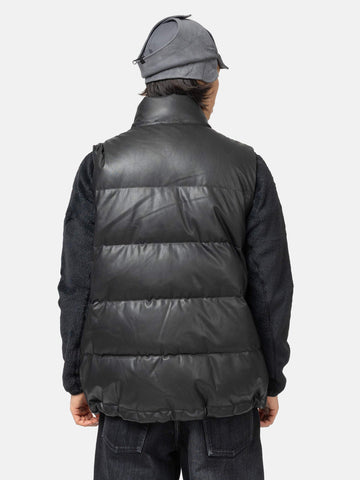 DAIWA Tech 2Way Leather Like Down Jacket Black, Down Jackets