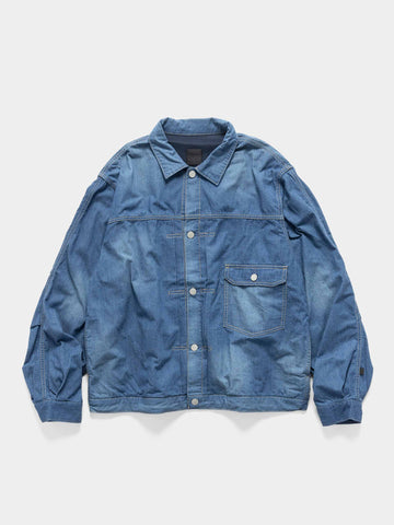 DAIWA Tech Denim Jacket Indigo, Trucker Jackets
