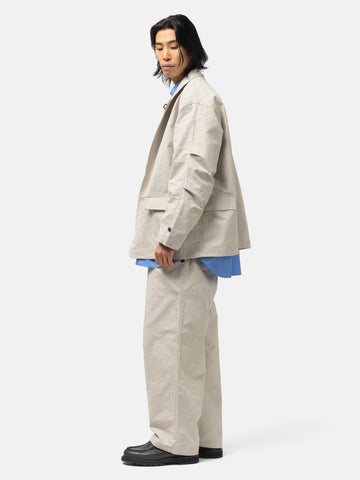 DAIWA Tech Easy Trousers Herringbone Ecru, Pants