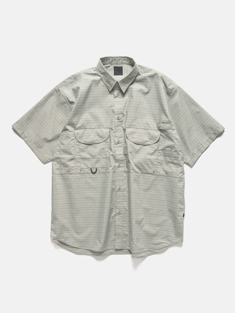 DAIWA Tech Fishing Shirt S/S Summer Plaid Lt. Gray, Shirts