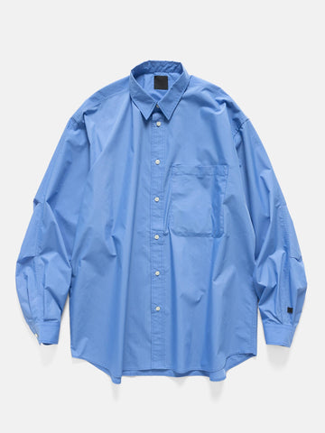 DAIWA Tech Regular Collar Shirt L/S Solid Sax, Shirts