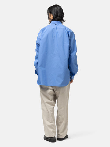 DAIWA Tech Regular Collar Shirt L/S Solid Sax, Shirts