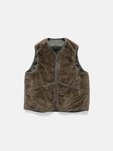 DAIWA Tech Reversible British Hunter Fur Vest Brown Khaki, Vests