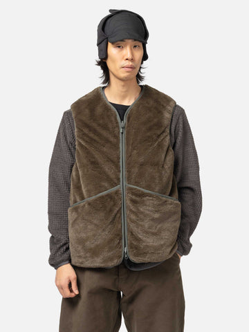 DAIWA Tech Reversible British Hunter Fur Vest Brown Khaki, Vests