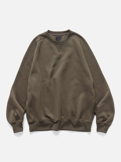 DAIWA Tech Sweat Crew Freedom Sleeve Brown Khaki, Sweatshirts