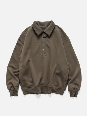 DAIWA Tech Sweat Snap Pullover Brown Khaki, Sweatshirts