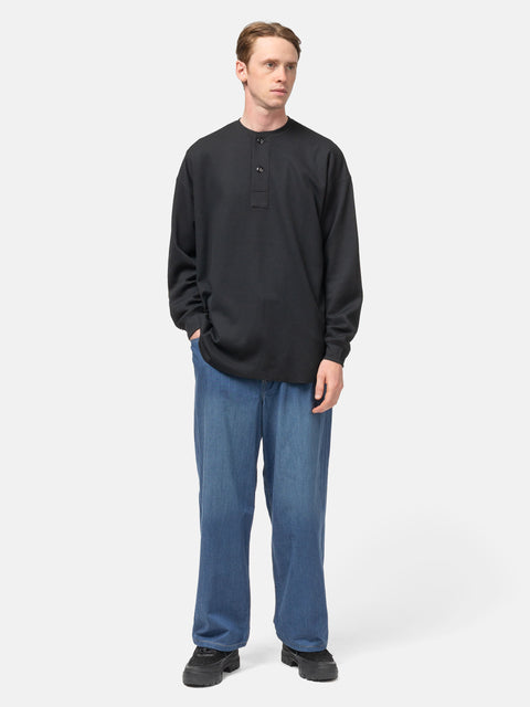 DAIWA Tech Thermal Henley L/S Black, Sweatshirts
