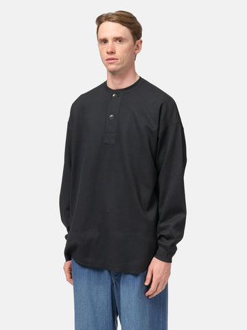 DAIWA Tech Thermal Henley L/S Black, Sweatshirts