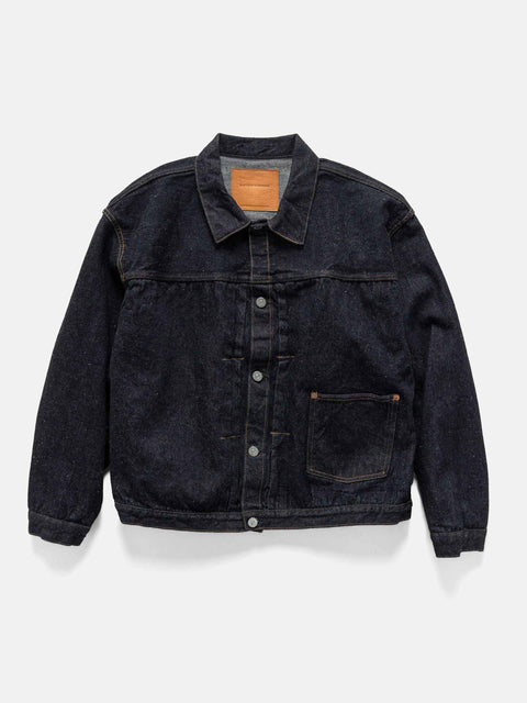 KAPTAIN SUNSHINE Denim Tracker 1P Jacket Indigo One Wash, Trucker Jackets