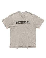 Engineered Garments Printed Cross Crew Neck Pocket T-Shirt Satirical Grey, T-Shirts